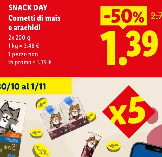 Cornetti di mais e arachidi