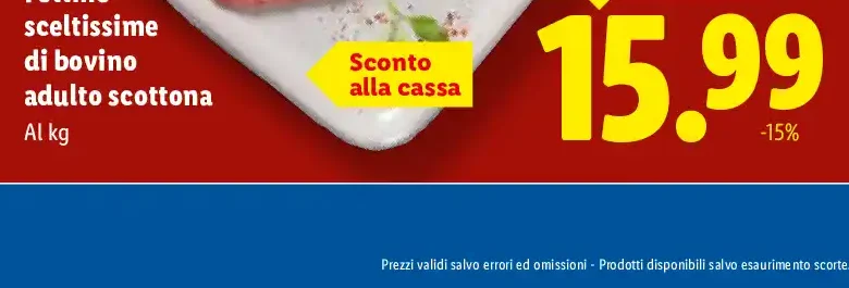 Fettine sceltissime di bovino adulto scottona