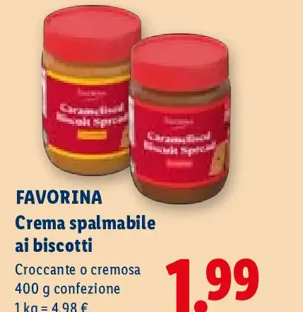 Crema spalmabile ai biscotti