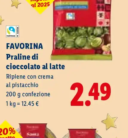 Praline di cioccolato al latte