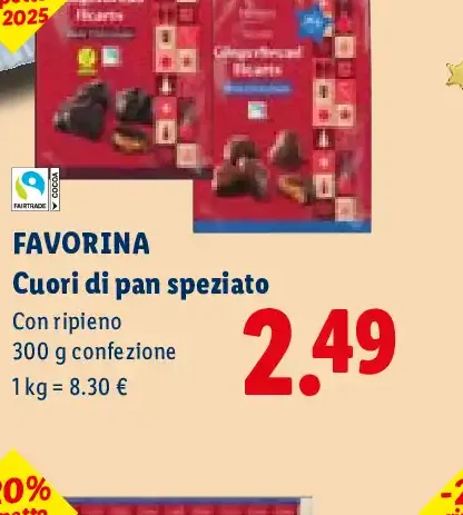 Cuori di pan speziato