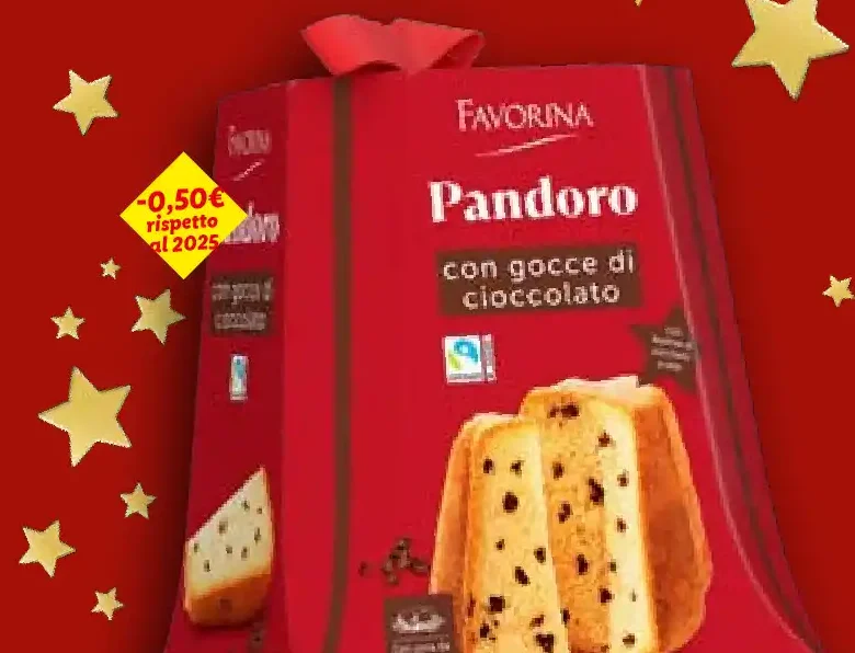 Pandoro con gocce di cioccolato