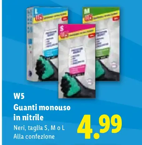 Guanti monouso in nitrile W5