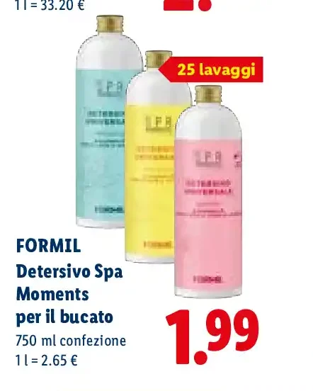 Detersivo Spa Moments per il bucato Formil