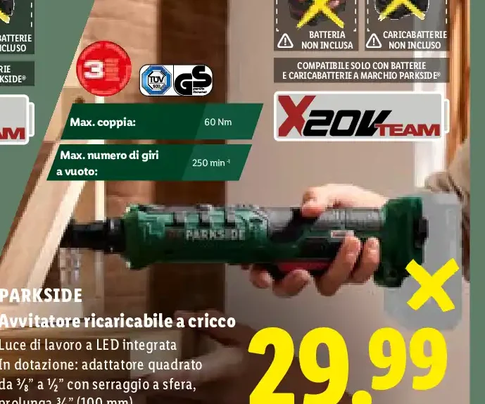 Avvitatore ricaricabile a cricco