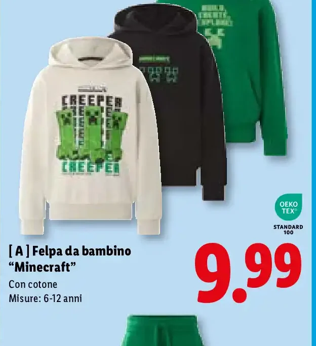 Felpa da bambino Minecraft