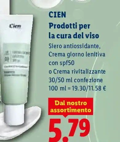 Siero antiossidante, crema giorno lenitiva con SPF50 o crema rivitalizzante