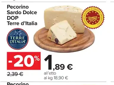 Pecorino Sardo Dolce DOP Terre d’Italia