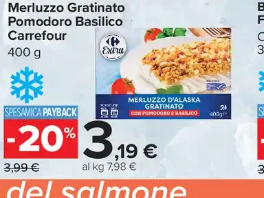 Merluzzo Gratinato Pomodoro Basilico Carrefour