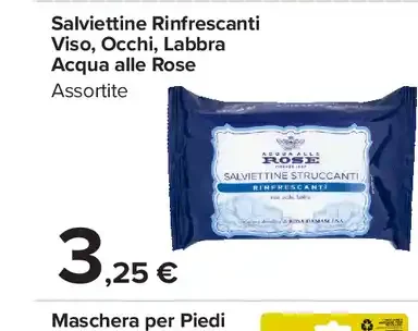 Salviettine rinfrescanti Acqua alle Rose