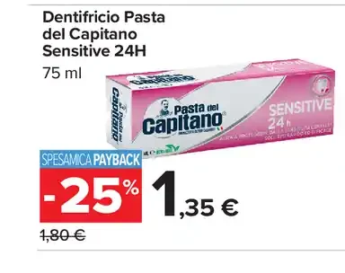 Dentifricio Pasta del Capitano Sensitive 24H