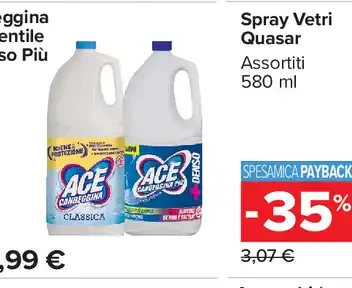 Candeggina Ace Gentile o Denso Più