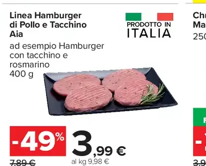 Hamburger di pollo e tacchino Aia