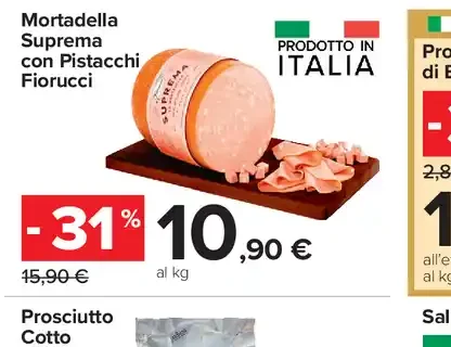 Mortadella Suprema con pistacchi Fiorucci