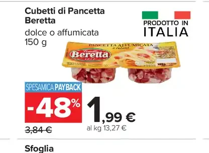 Cubetti di pancetta Beretta