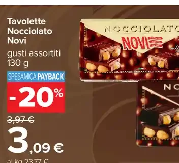Tavolette Nocciolato Novi