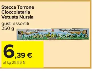 Stecca torrone cioccolateria Vetusta Nursia