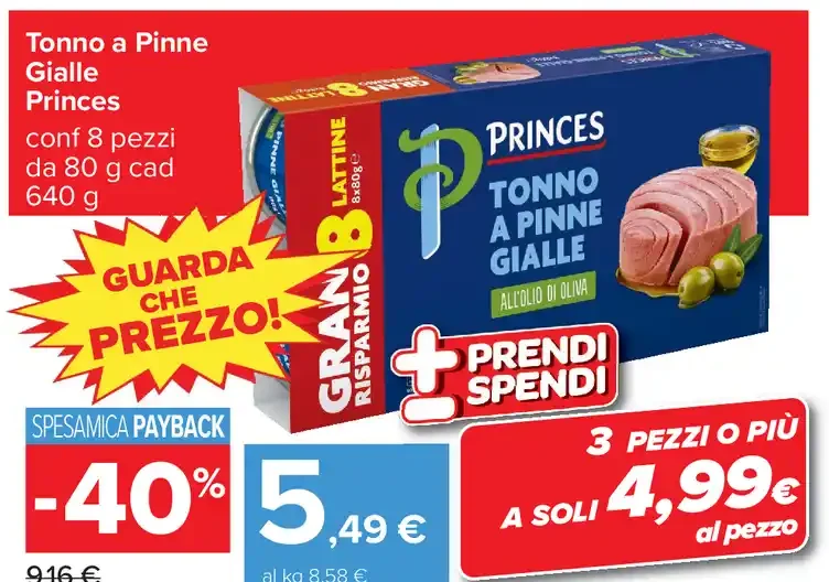 Tonno a pinne gialle Princes
