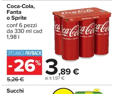 Coca-Cola, Fanta o Sprite