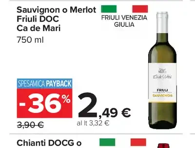 Sauvignon o Merlot Friuli DOC Ca dei Mori