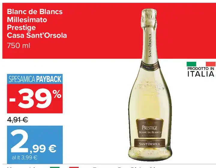 Blanc de Blancs Millesimato Prestige Casa Sant'Orsola