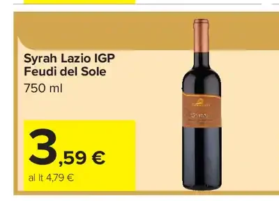 Syrah Lazio IGP Feudi del Sole