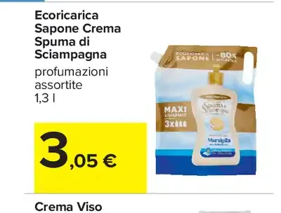 Ecoricarica Sapone Crema Spuma di Sciampagna