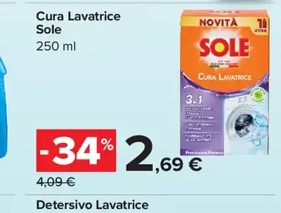 Cura Lavatrice Sole