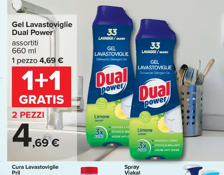 Gel lavastoviglie Dual Power