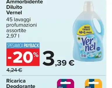 Ammorbidente diluito Vernel