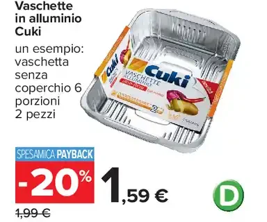 Vaschette in alluminio Cuki