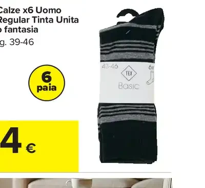 Calze x6 uomo regular