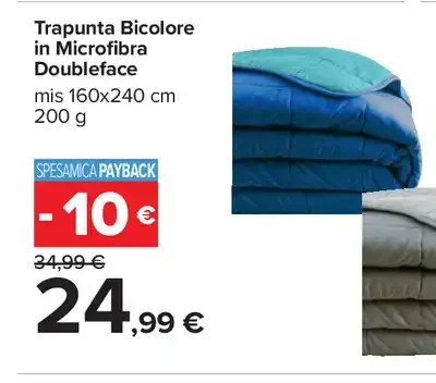 Trapunta bicolore in microfibra Doubleface