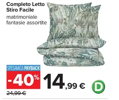 Completo letto stiro facile