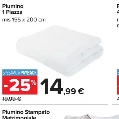 Piumino 1 piazza