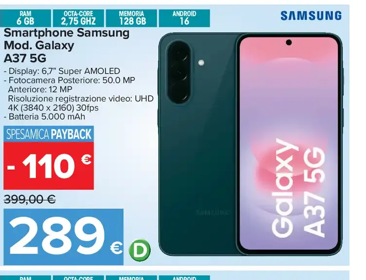 Smartphone Samsung Galaxy A37 5G