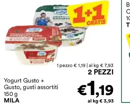 Yogurt Gusto + Gusto gusti assortiti