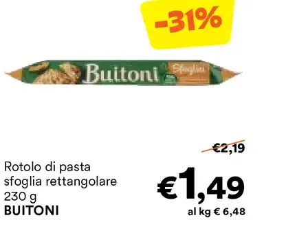 Rotolo di pasta sfoglia rettangolare