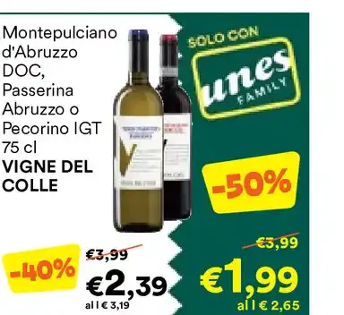 Vini Montepulciano d'Abruzzo, Passerina, Abruzzo o Pecorino