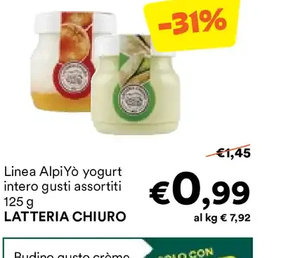 Yogurt intero gusti assortiti