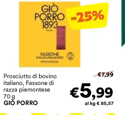 Prosciutto di bovino italiano