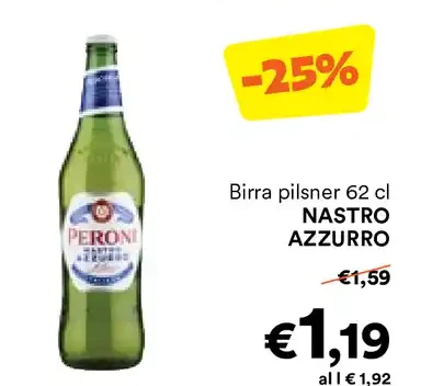 Birra pilsner Nastro Azzurro