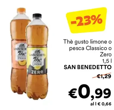 Tè gusto limone o pesca