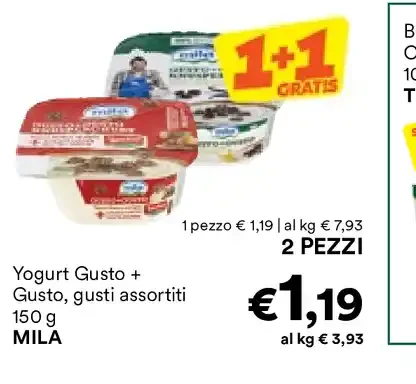 Yogurt Gusto + Gusto gusti assortiti