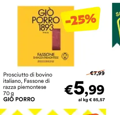Prosciutto di bovino italiano