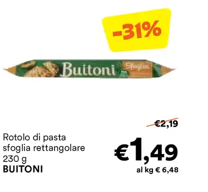 Rotolo di pasta sfoglia rettangolare