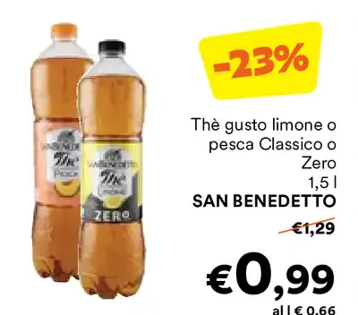 Tè gusto limone o pesca