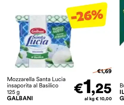 Mozzarella insaporita al Basilico