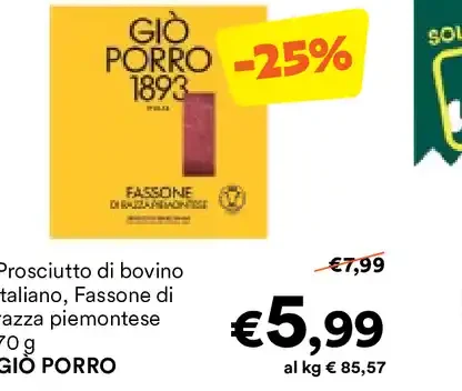 Prosciutto di bovino italiano