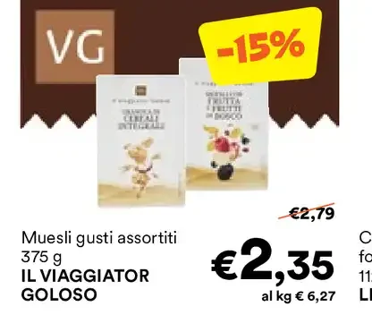 Muesli gusti assortiti